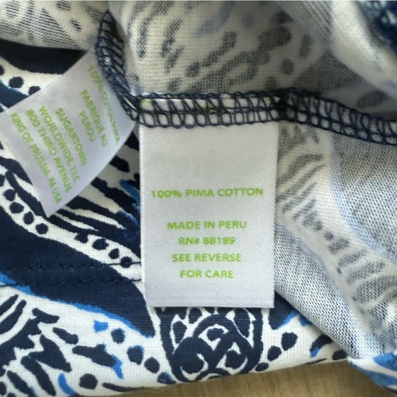 Lilly Pulitzer Dark Blue and White Women’s Sheath Dress Sleek & Simple - Picture 8 of 8